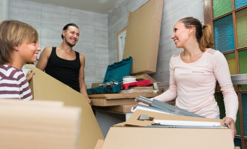 Professional packing boxes prepared for a home move in Roehampton