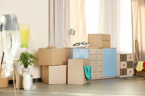 Commercial packing and unpacking for an office move in Roehampton