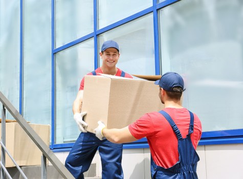 Removal team preparing a flat move in Roehampton