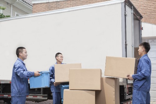 Packing materials and moving boxes prepared for a Roehampton home move