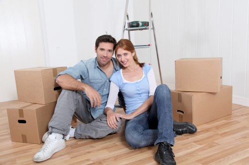 Office relocation items prepared for transport in South West London