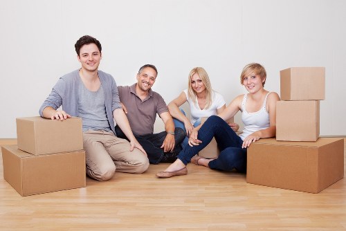 Local movers handling access in a Roehampton residential street